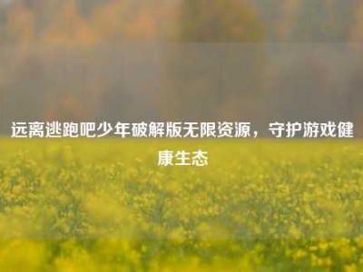 远离逃跑吧少年破解版无限资源,守护游戏健康生态
