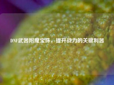 DNF武器附魔宝珠，提升战力的关键利器