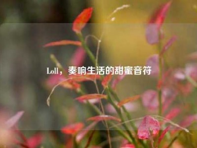 Loll,奏响生活的甜蜜音符