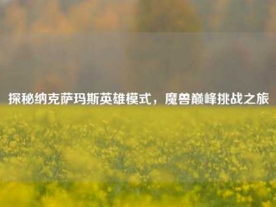 探秘纳克萨玛斯英雄模式,魔兽巅峰挑战之旅