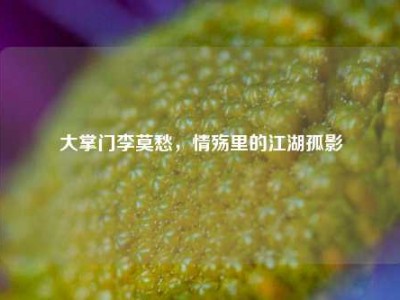 大掌门李莫愁，情殇里的江湖孤影