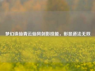 梦幻诛仙青云仙风剑影技能，彰显道法无双
