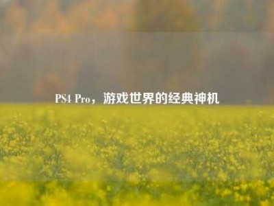 PS4 Pro，游戏世界的经典神机