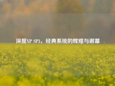 深度XP SP3，经典系统的辉煌与谢幕