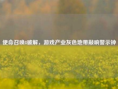 使命召唤8破解，游戏产业灰色地带敲响警示钟