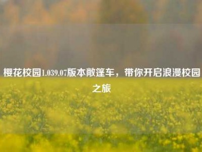 樱花校园1.039.07版本敞篷车，带你开启浪漫校园之旅