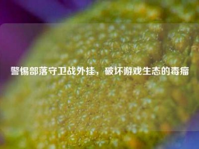 警惕部落守卫战外挂,破坏游戏生态的毒瘤