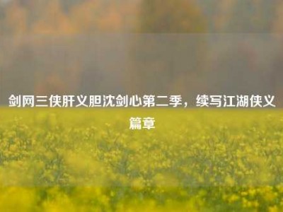 剑网三侠肝义胆沈剑心第二季,续写江湖侠义篇章