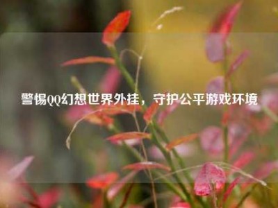 警惕QQ幻想世界外挂，守护公平游戏环境