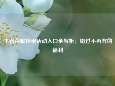 王者荣耀扭蛋活动入口全解析,错过不再有的福利