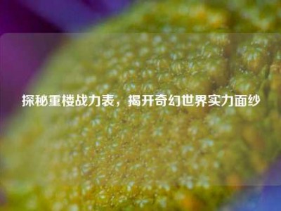 探秘重楼战力表，揭开奇幻世界实力面纱