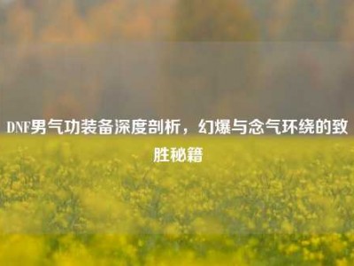 DNF男气功装备深度剖析,幻爆与念气环绕的致胜秘籍