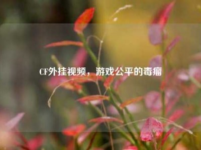CF外挂视频,游戏公平的毒瘤