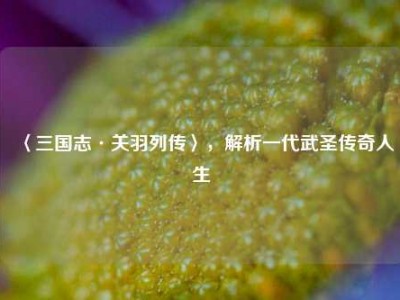 〈三国志·关羽列传〉，解析一代武圣传奇人生