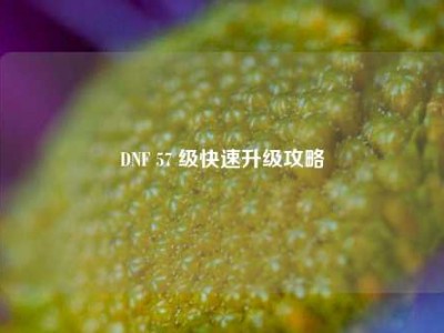 DNF 57 级快速升级攻略