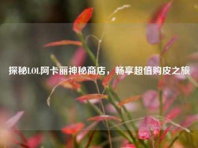 探秘LOL阿卡丽神秘商店，畅享超值购皮之旅