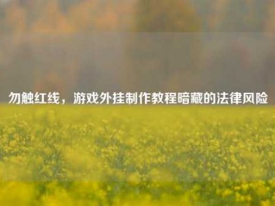 勿触红线，游戏外挂制作教程暗藏的法律风险