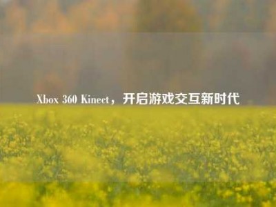 Xbox 360 Kinect，开启游戏交互新时代
