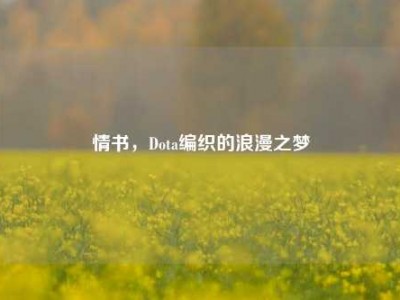 情书，Dota编织的浪漫之梦