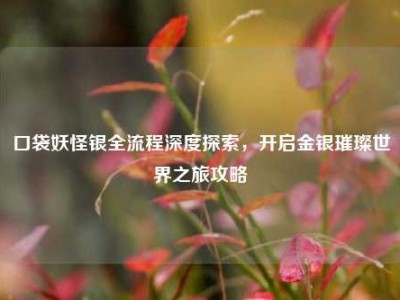口袋妖怪银全流程深度探索,开启金银璀璨世界之旅攻略