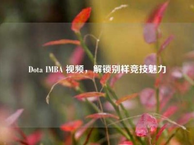 Dota IMBA 视频，解锁别样竞技魅力
