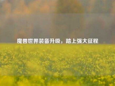 魔兽世界装备升级,踏上强大征程