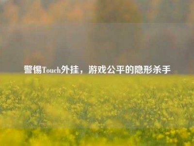 警惕Touch外挂，游戏公平的隐形杀手