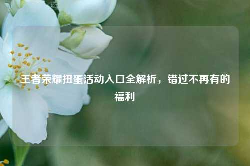 王者荣耀扭蛋活动入口全解析,错过不再有的福利
