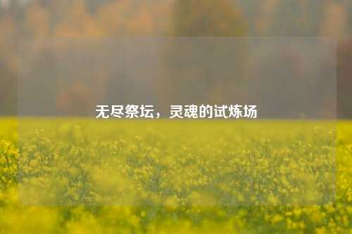 无尽祭坛,灵魂的试炼场