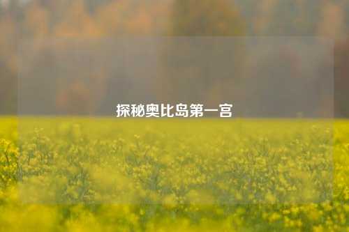 探秘奥比岛第一宫