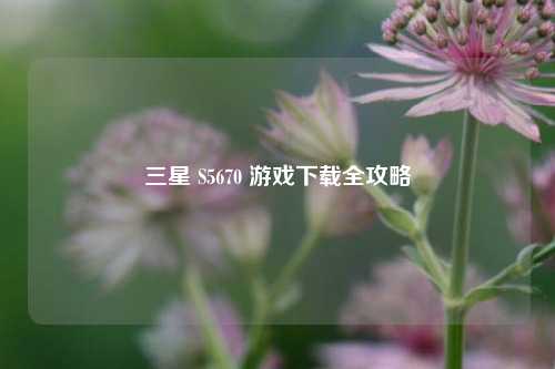 三星 S5670 游戏下载全攻略