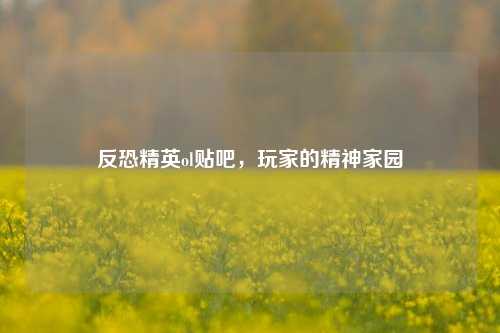 反恐精英ol贴吧,玩家的精神家园