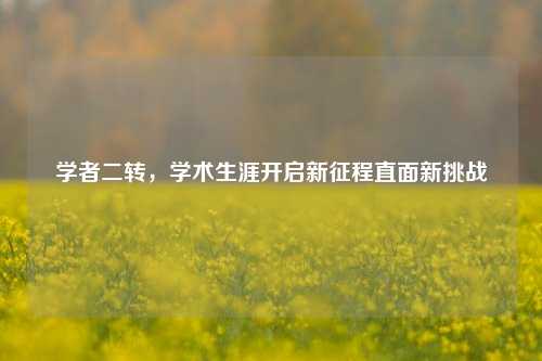 学者二转,学术生涯开启新征程直面新挑战