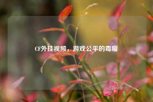 CF外挂视频,游戏公平的毒瘤