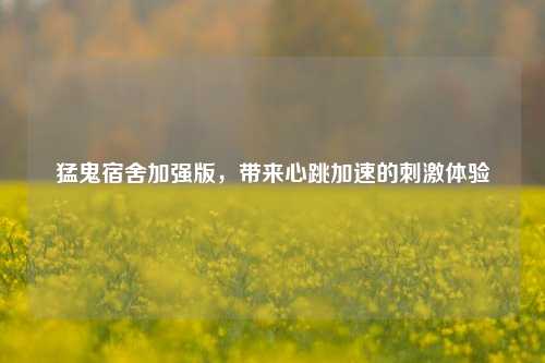 猛鬼宿舍加强版,带来心跳加速的刺激体验