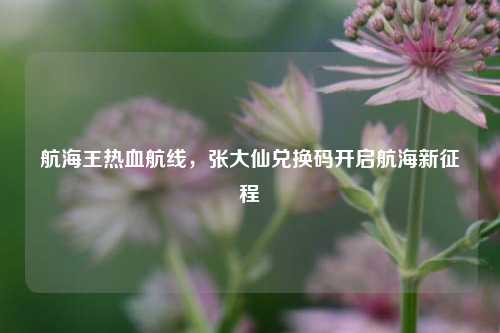 航海王热血航线,张大仙兑换码开启航海新征程