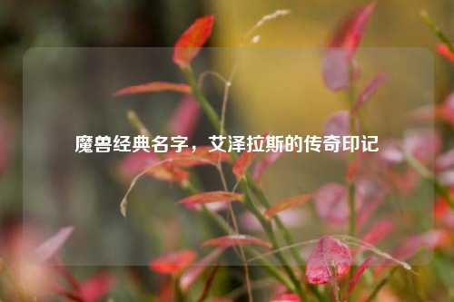 魔兽经典名字,艾泽拉斯的传奇印记
