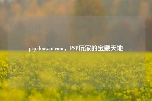psp.duowan.com，PSP玩家的宝藏天地