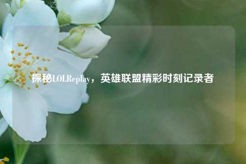 探秘LOLReplay,英雄联盟精彩时刻记录者